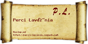 Perci Lavínia névjegykártya